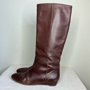 Loeffler Randall Matilde Wedge Riding Boots Size 8